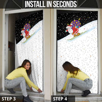 Santa Claus Ski My Life Is Going Downhill Christmas Door Cover Xmas Holiday Patterns - Wonder Print Shop