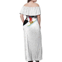 Santa Claus Ski My Life Is Going Downhill Christmas Family Matching Off Shoulder Maxi Dress and Hawaiian Shirt Xmas Holiday Patterns - Wonder Print Shop