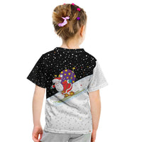 Santa Claus Ski My Life Is Going Downhill Christmas Kid T Shirt Xmas Holiday Patterns - Wonder Print Shop