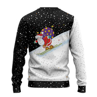 Santa Claus Ski My Life Is Going Downhill Christmas Ugly Christmas Sweater Xmas Holiday Patterns - Wonder Print Shop