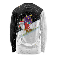 Santa Claus Ski My Life Is Going Downhill Christmas Long Sleeve Shirt Xmas Holiday Patterns - Wonder Print Shop