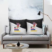 Santa Claus Ski My Life Is Going Downhill Christmas Pillow Cover Xmas Holiday Patterns - Wonder Print Shop