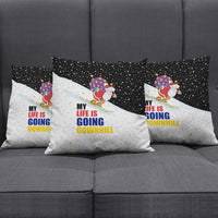 Santa Claus Ski My Life Is Going Downhill Christmas Pillow Cover Xmas Holiday Patterns - Wonder Print Shop