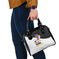 Santa Claus Ski My Life Is Going Downhill Christmas Shoulder Handbag Xmas Holiday Patterns - Wonder Print Shop