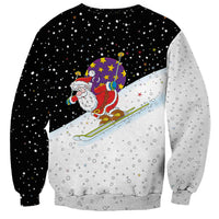 Santa Claus Ski My Life Is Going Downhill Christmas Sweatshirt Xmas Holiday Patterns - Wonder Print Shop