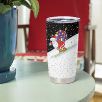 Santa Claus Ski My Life Is Going Downhill Christmas Tumbler Cup Xmas Holiday Patterns - Wonder Print Shop
