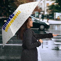 Santa Claus Ski My Life Is Going Downhill Christmas Umbrella Xmas Holiday Patterns - Wonder Print Shop