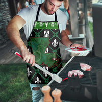 Louisiana USA Symbols Pattern Christmas Apron Xmas Holiday Patterns - Wonder Print Shop