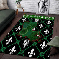 Louisiana USA Symbols Pattern Christmas Area Rug Xmas Holiday Patterns - Wonder Print Shop