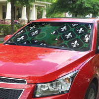 Louisiana USA Symbols Pattern Christmas Auto Sun Shade Xmas Holiday Patterns - Wonder Print Shop