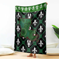Louisiana USA Symbols Pattern Christmas Blanket Xmas Holiday Patterns - Wonder Print Shop