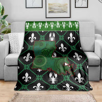 Louisiana USA Symbols Pattern Christmas Blanket Xmas Holiday Patterns - Wonder Print Shop