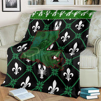 Louisiana USA Symbols Pattern Christmas Blanket Xmas Holiday Patterns - Wonder Print Shop