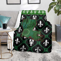 Louisiana USA Symbols Pattern Christmas Blanket Xmas Holiday Patterns - Wonder Print Shop