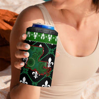 Louisiana USA Symbols Pattern Christmas 4 in 1 Can Cooler Tumbler Xmas Holiday Patterns - Wonder Print Shop