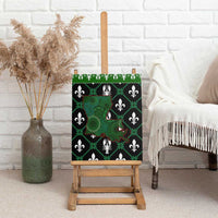 Louisiana USA Symbols Pattern Christmas Canvas Wall Art Xmas Holiday Patterns - Wonder Print Shop