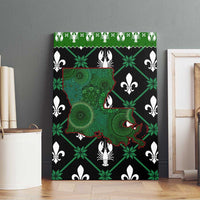 Louisiana USA Symbols Pattern Christmas Canvas Wall Art Xmas Holiday Patterns - Wonder Print Shop