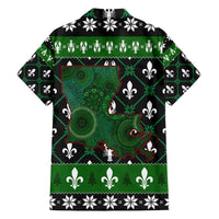 Louisiana USA Symbols Pattern Christmas Family Matching Summer Maxi Dress and Hawaiian Shirt Xmas Holiday Patterns - Wonder Print Shop