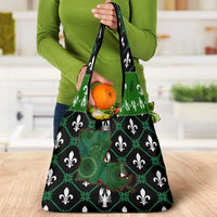 Louisiana USA Symbols Pattern Christmas Grocery Bag Xmas Holiday Patterns - Wonder Print Shop