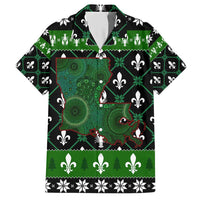 Louisiana USA Symbols Pattern Christmas Hawaiian Shirt Xmas Holiday Patterns - Wonder Print Shop