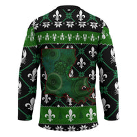 Louisiana USA Symbols Pattern Christmas Hockey Jersey Xmas Holiday Patterns - Wonder Print Shop