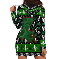 Louisiana USA Symbols Pattern Christmas Hoodie Dress Xmas Holiday Patterns - Wonder Print Shop