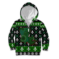 Louisiana USA Symbols Pattern Christmas Kid Hoodie Xmas Holiday Patterns - Wonder Print Shop