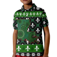 Louisiana USA Symbols Pattern Christmas Kid Polo Shirt Xmas Holiday Patterns - Wonder Print Shop