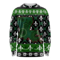 Louisiana USA Symbols Pattern Christmas Long Sleeve Shirt Xmas Holiday Patterns - Wonder Print Shop