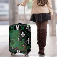Louisiana USA Symbols Pattern Christmas Luggage Cover Xmas Holiday Patterns - Wonder Print Shop