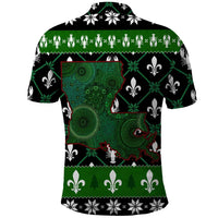 Louisiana USA Symbols Pattern Christmas Polo Shirt Xmas Holiday Patterns - Wonder Print Shop