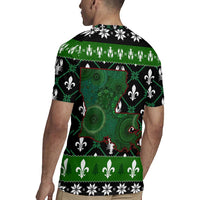 Louisiana USA Symbols Pattern Christmas Rugby Jersey Xmas Holiday Patterns - Wonder Print Shop