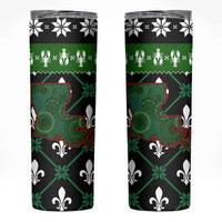 Louisiana USA Symbols Pattern Christmas Skinny Tumbler Xmas Holiday Patterns - Wonder Print Shop