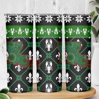 Louisiana USA Symbols Pattern Christmas Skinny Tumbler Xmas Holiday Patterns - Wonder Print Shop