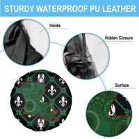 Louisiana USA Symbols Pattern Christmas Spare Tire Cover Xmas Holiday Patterns - Wonder Print Shop