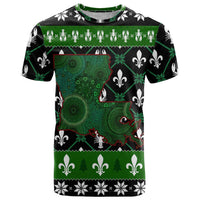 Louisiana USA Symbols Pattern Christmas T Shirt Xmas Holiday Patterns - Wonder Print Shop
