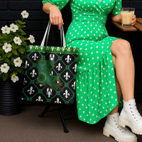 Louisiana USA Symbols Pattern Christmas Tote Bag Xmas Holiday Patterns - Wonder Print Shop