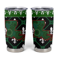 Louisiana USA Symbols Pattern Christmas Tumbler Cup Xmas Holiday Patterns - Wonder Print Shop