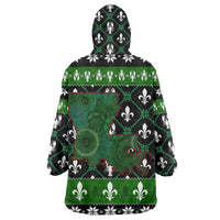 Louisiana USA Symbols Pattern Christmas Wearable Blanket Hoodie Xmas Holiday Patterns - Wonder Print Shop