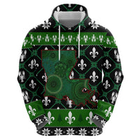 Louisiana USA Symbols Pattern Christmas Zip Hoodie Xmas Holiday Patterns - Wonder Print Shop