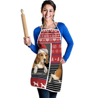 Lovely Beagle Christmas Apron Xmas Holiday Patterns - Wonder Print Shop