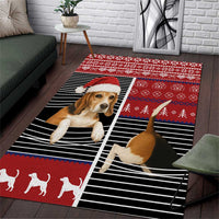 Lovely Beagle Christmas Area Rug Xmas Holiday Patterns - Wonder Print Shop