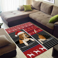 Lovely Beagle Christmas Area Rug Xmas Holiday Patterns - Wonder Print Shop