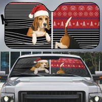 Lovely Beagle Christmas Auto Sun Shade Xmas Holiday Patterns - Wonder Print Shop