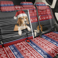 Lovely Beagle Christmas Back Car Seat Cover Xmas Holiday Patterns - Wonder Print Shop