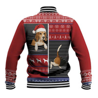 Lovely Beagle Christmas Baseball Jacket Xmas Holiday Patterns - Wonder Print Shop