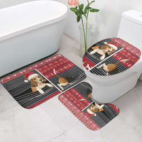 Lovely Beagle Christmas Bathroom Set Xmas Holiday Patterns - Wonder Print Shop