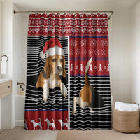 Lovely Beagle Christmas Bathroom Set Xmas Holiday Patterns - Wonder Print Shop