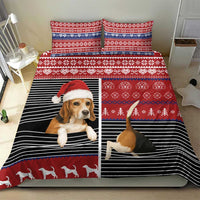 Lovely Beagle Christmas Bedding Set Xmas Holiday Patterns - Wonder Print Shop
