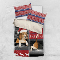 Lovely Beagle Christmas Bedding Set Xmas Holiday Patterns - Wonder Print Shop